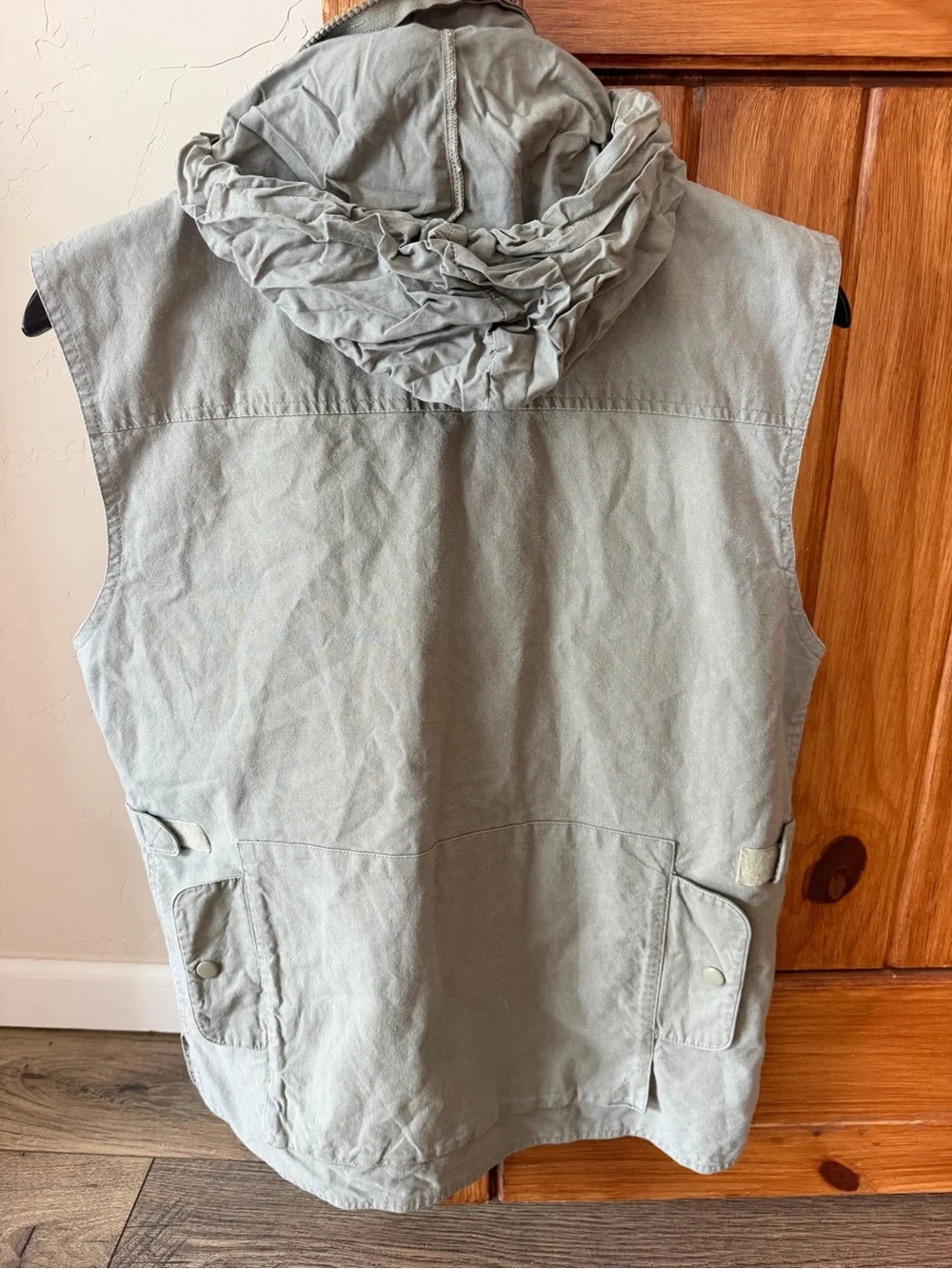 Vintage Banana Republic Mill Valley Utility Cargo Hooded Vest Multi-Pocket Small
